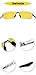 Soxick Mens's Sunglass for Night Driving Polarized Glasses Fishing Outdoor Sport Yellow Lens Slivery 2