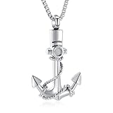 Cremation Jewelry for Ashes Anchor Urn Necklace for