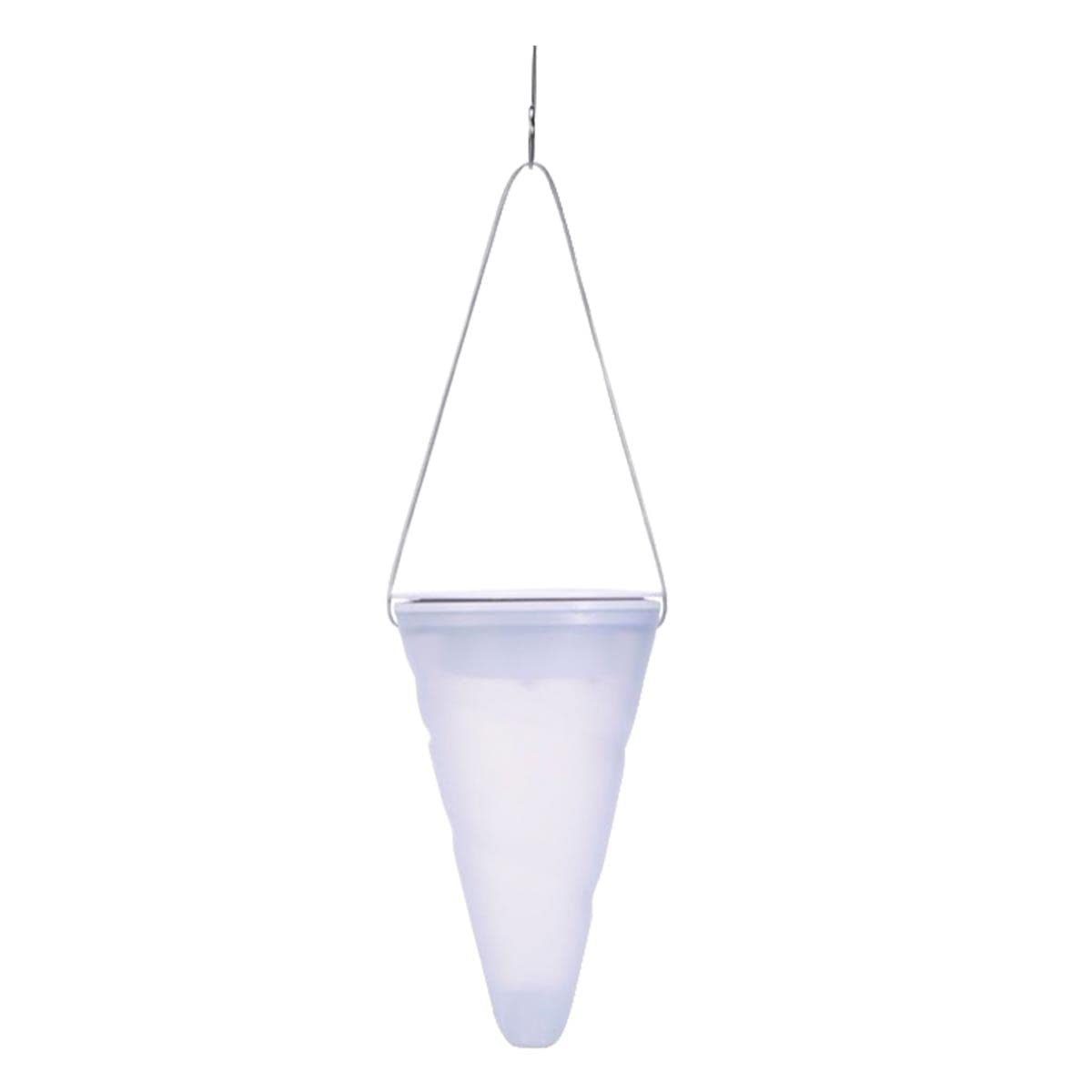 Lumisky Hang Creamy W34 Balise Suspendue Lumineuse Solaire Froid LED Plastique/Acier Inoxydable 1 W Blanc 10 x 10 x 34 cm