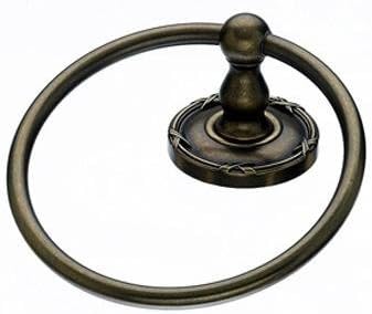 Top Knob Edwardian Bath Ring - ED5GBZE - Greman Bronze - Ribbon Back Plate