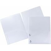 Business Source, BSN78499, Transparent 2-Pocket Portfolios, 5 / Pack, Clear