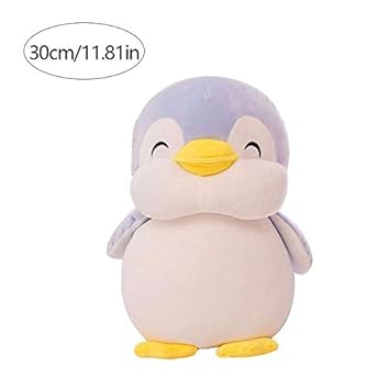 Penguin Plush Toy Gray Large Stuffed Animal Hugging Pillow Cushion