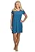 Fishers Finery Women's EcoFabric Short Sleeve Organic Cotton Nightgown - NEW FABRIC (Blue, L)