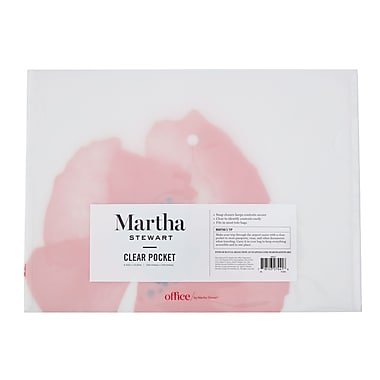Martha Stewart Clear Pocket, Letter Size, Persimmon (44915)