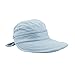 Womens 2in1 Wide Brim Summer Folding Anti-UV Golf Tennis Sun Visor Cap Beach Hat,Blue,One Size