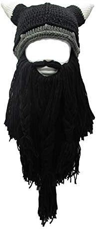 YEKEYIYEWig Beard Hats Handmade Knit Warm Winter Caps Ski Funny Mask Beanie for Men Women YEKEYI