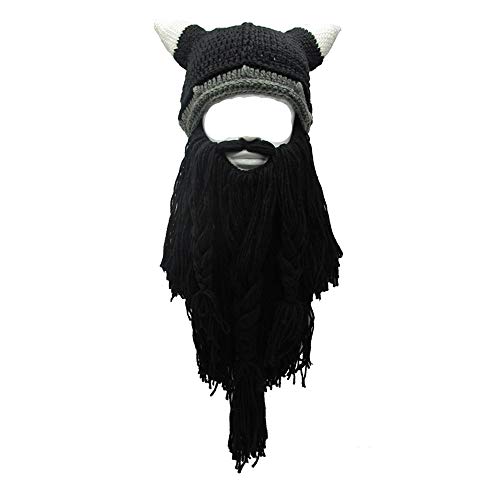 YEKEYIYEWig Beard Hats Handmade Knit Warm Winter Caps Ski Funny Mask Beanie for Men Women YEKEYI