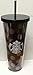 Starbucks Venti Black & Rose Gold Polka DOT Holiday 2017 Cold Cup Tumbler 24Oz