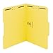 Smead 100% Recycled Fastener File Folder, 2 Fasteners, Reinforced 1/3-Cut Tab, Letter Size, Yellow, 50 per Box (12941)