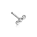 Triple Linear Gem Nose Stud Ring