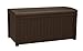 Keter 211359 Borneo 110 Gal. Plastic Outdoor Patio Storage Container Deck Box & Gar, Brown (Renewed)