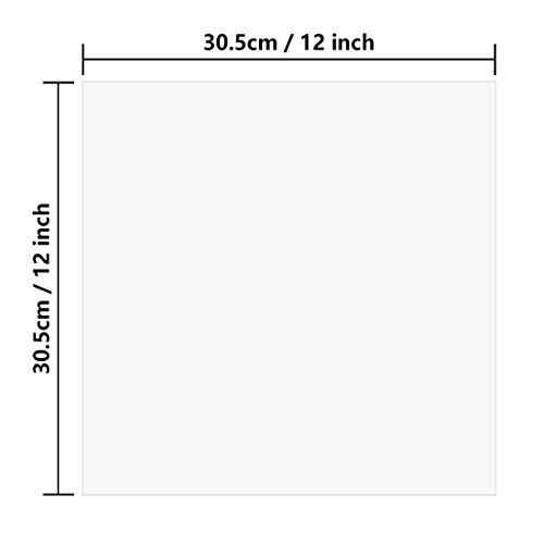 JINSEY Make Your Own Stencil - 10 Pack 6 Mil 12 x 12 inch Blank Stencil Sheets - Ideal Use Compatible & Silhouette Machines (Transparent)