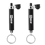 Mace Brand Police Strength Mini Keychain Pepper Spray Keyring Hard Case with Key Chain (Black 2-Pack)