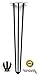 Homeland Hardware 28 Inch Hairpin Legs 1/2 Inch Tick - Satin Black - Leg Protectors, Screws, Set of 4 – Easy to Install - Metal Legs - Desk Legs - Furniture Legs - Mid Century Modern