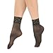 Angelina Nylon Spandex Sheer Anklet Stocking with Lace (6-Pairs)