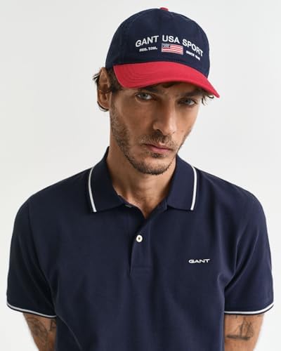 Tipping SS Pique Rugger Uomo, Blu - Evening Blue, M