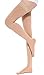 TOFLY® Medical Thigh High Compression Stockings for Women & Men, Closed Toe, Opaque, Firm 20-30mmHg Graduated Compression Socks with Silicone Band, Support for Varicose Veins, Edema, Travel,Beige M