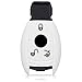 kwmobile Car Key Cover for Mercedes Benz - Silicone Protective Key Fob Cover for Mercedes-Benz 3 Button Car Key - White