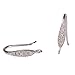 1 Pair Adabele Authentic 925 Sterling Silver Fancy French Earring Hooks 17mm Cubic Zirconia CZ Diamond Tarnish Resistant Rhodium Plated for Earrings Making SS33