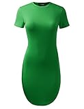 ALL FOR YOU Women's Short Dolphin T-Shirt Dress Kelly Green Medium