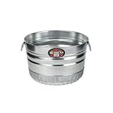Behrens 32S 1-Bushel Basket Round Galvanized Steel Tub