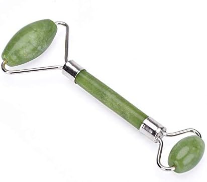 Leosense Premium Jade Rollers for Face Neck Beauty, Spiky and Smooth Roller (Double Rollers)
