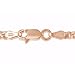 Rose Gold Plated Sterling Silver Curb Link Chain necklace 3mm Italy