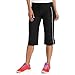 Women's Dri-more Core Striped Bermuda Below Knee Shorts Activewear (M, Black)