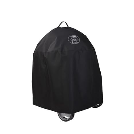 RÖSLE BBQ Abdeckhaube für Smoker No.1 F50-S und F50, PES Polyester, schwarz, wasserdicht, Klettverschluss
