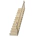 Lowpricenice Pre-Assembled Wooden Staircase Stair Stringer Step with Right Handrail Dollhouse Furniture