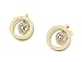 Think Positive Women's Stainless Steel Fashion Jewelry Sets Chain Pendant Earrings with Rhinestone Gold Plating