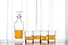 Whiskey Decanter Set - Perfect for Whiskey, Wine, or Liquor - Includes a (Lead-Free) 800 Milliliter Decanter with 4 Matching Glasses