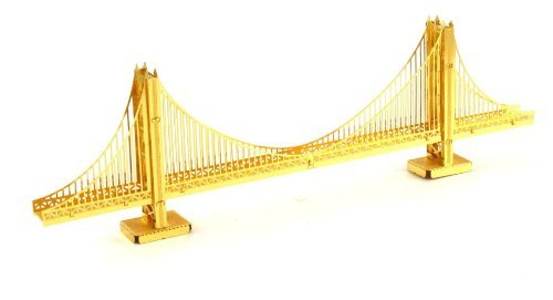Set of 5 Metal Earth 3D Laser Cut Bridge Models: Brooklyn Bridge, Sundial Bridge, Gold Rare Earth Golden Gate Bridge, Silver Golden Gate Bridge, & London Tower Bridge - Thumbnail 4