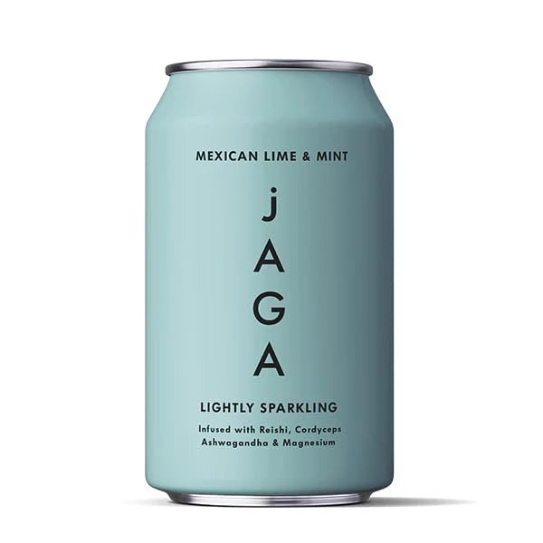 jAGA Lighty Sparkling Mushroom Drinks 8 x 330ml (Mexican Lime & Mint)