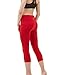 Tesla TM-FYC32-RED_Medium Yoga Pants High-Waist Tummy Control w Hidden Pocket FYC32