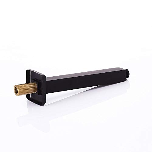 FidgetFidget 8 Inch Rainshower Shower Arm for Ceiling Mount Shower Head Soild Brass Black - Thumbnail 4