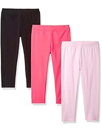 Essentials - Leggings capri para niña (3 unidades)