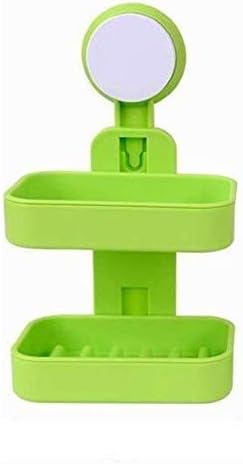 JRM's Double Layer Soap Box Holder with Suction Cup for Bathroom Kitchen Home (Medium, Multicolour)