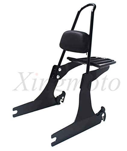 NBX- Replacement of Detachable sissybar backrest luggage rack For Compatible with Harley Dyna 02-05