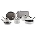 Farberware Designs Nonstick Cookware Pots and Pans Set, 16 Piece, White Marble