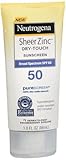 Neutrogena Sheer Zinc Dry-Touch Sunscreen SPF 50 - 3 oz, Pack of 5