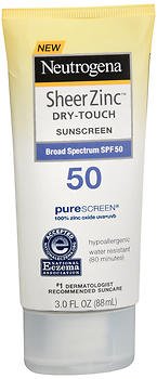 Neutrogena Sheer Zinc Dry-Touch Sunscreen SPF 50 - 3 oz, Pack of 5