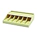 MMF Industries Bill Strap Rack | 10-5/8”W x 2-5/16”H x 8-5/16”D | 6 Compartments | Open Design | Recessed Top Shelf | Durable Plastic | Cash Holder Organizer Rack