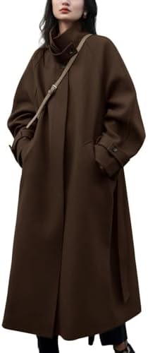 Amazon.com: DBFBDTU Women Wool Coat Female Double-Sided Solid