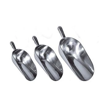 12 Ounce Bar Ice Scoop, Dry Bin Scoop, Dry Goods Scoop, Candy Scoop, Spice Scoop, Aluminum by Royal Industries, ROY SA 12, Commercial Grade