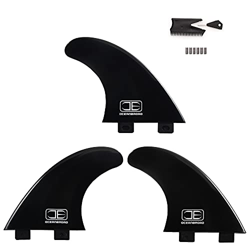 OCEANBROAD Surfboard Fin Thruster 3 Fins for FCSBased Fin Box with