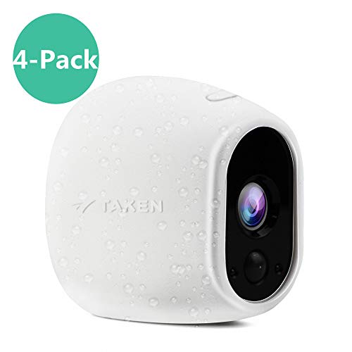 Silicone Skins Compatible for Arlo Security Cameras, Taken Protective Cover Case for Arlo HD Wireless Camera, for Netgear Accessories (4 Pack, White) - Thumbnail 5