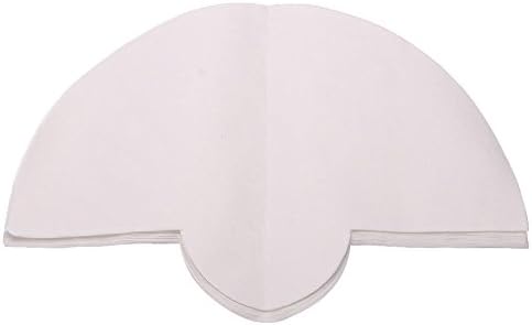 Diguo Natural Paper Coffee Filters, Unbleached and Chlorine Free. Model: DG-2. (80 Count of Half-moon Circles)