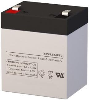 SLA5-12-T25 12 Volt 5.5 AmpH SLA Replacement Battery with F2 Terminal