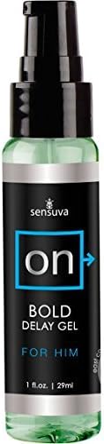 Sensuva Organics On Bold Prolong Desensitizing Minty Fresh Scent Delay Enhancing Gel For Men 1 Oz by Sensuva Organics